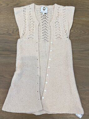 Mayle Merino Crochet Sweater Vest - Size Small